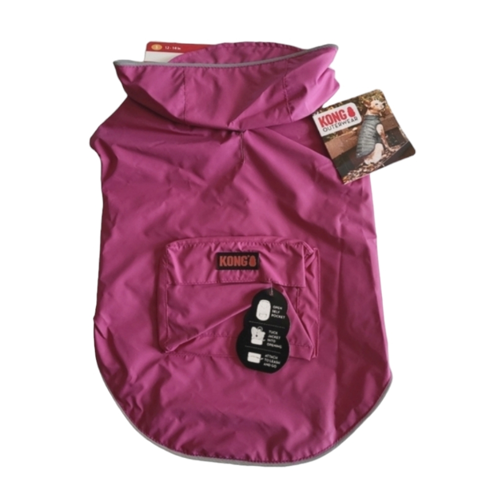 Kong Outerwear Packable Purple Rain Jacket Size Small